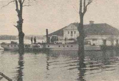 1931 m. potvynis Nevėžio slėnyje: gatvė ties Raudondvariu