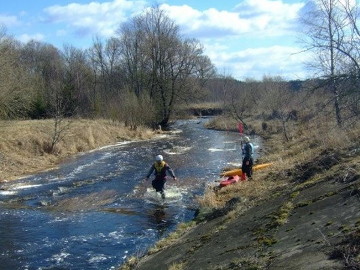 The river Armona downnstream of the Dovydiskiai dam