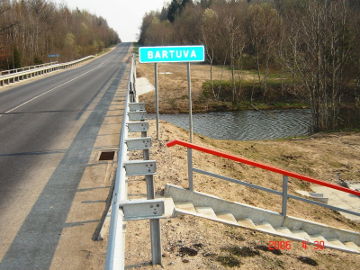 The river Bartuva at the Skuodas-Salantai road