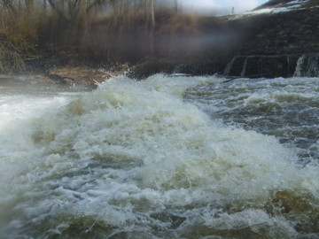 The river Jiesia. Rapid at 11.4 km