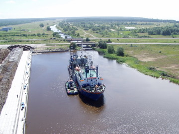 King Wilhelm channel at Klaipeda port
