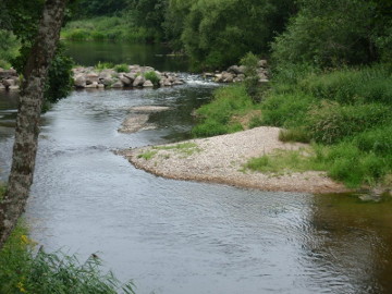 The river Minija. Rapid at 139.4 km
