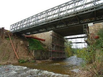 The Ukmerge-Utena road bridge over the river Musia