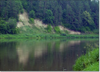 The river Nemunas. Skevoniai outcrop