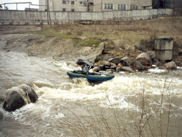Река Пяршяке у г. Балберишкис. Бывшая плотина
