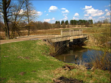 Мост через реку Писса  в д. Калинино