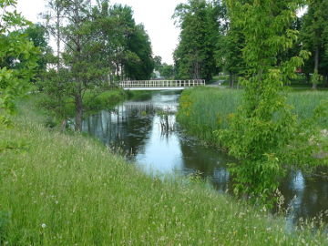 Река Шяшупе в парке г. Калвария