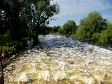 Река Шяшупе у Пилвишкяйской плотины