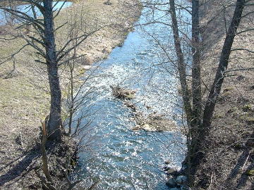 Вид на реку Спенгла с ж.д. моста