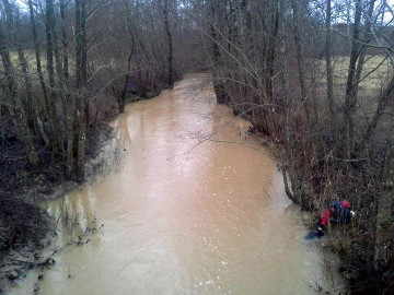 Flood in the river Sunija