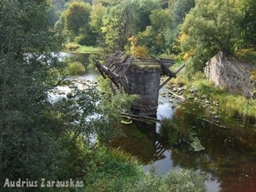 The bridge remains at Pasusvys village