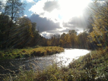 The river Verkne at Paverkniai village