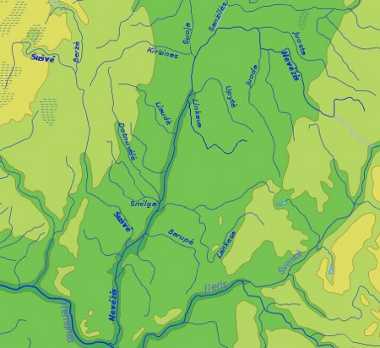 The river Nevezis basin